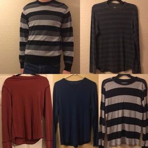Lot men’s sweaters thermals long sleeves